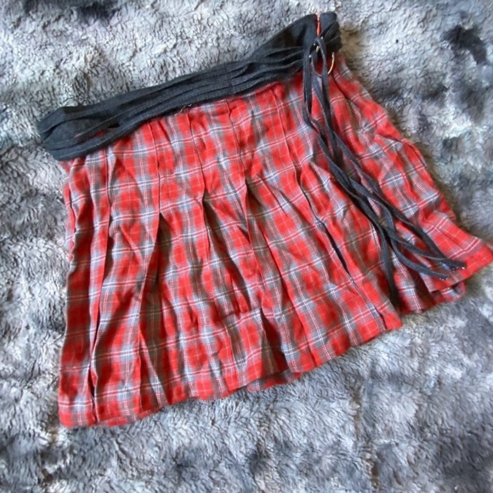 Y2k Jypsey Plaid Skirt